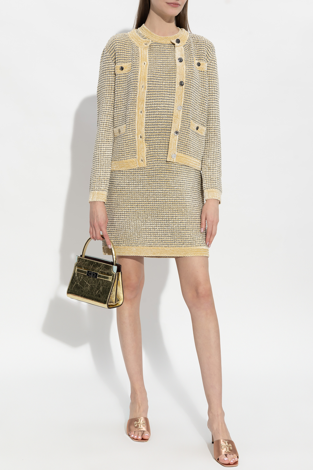 Tory burch shop embellished tweed dress